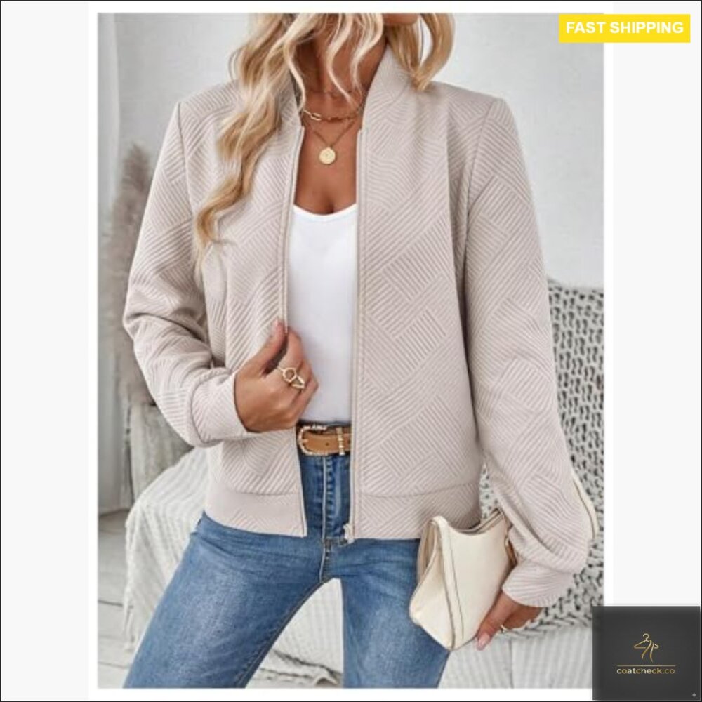 Lightweight Bomber Jacket, Size S, Polyester Blen… - image 6